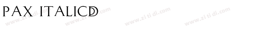 Pax Italic字体转换